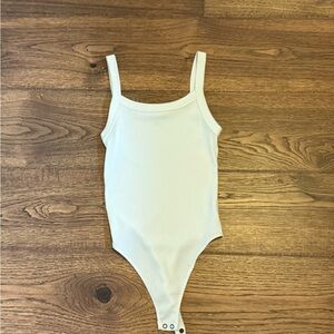 American Eagle Outfitters Cream Bodysuit One Piece